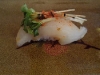 Hirame with kaiware and shichimi